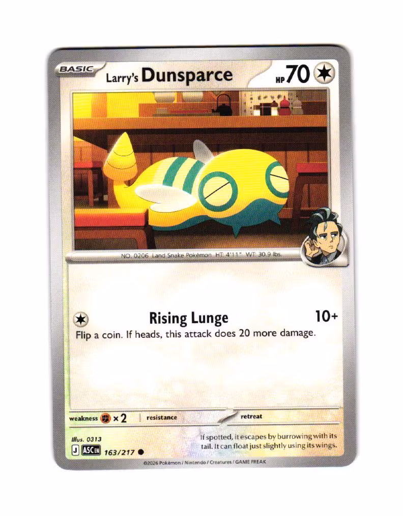 Larrys Dunsparce Common 163/217 Ascended Heroes Pokemon