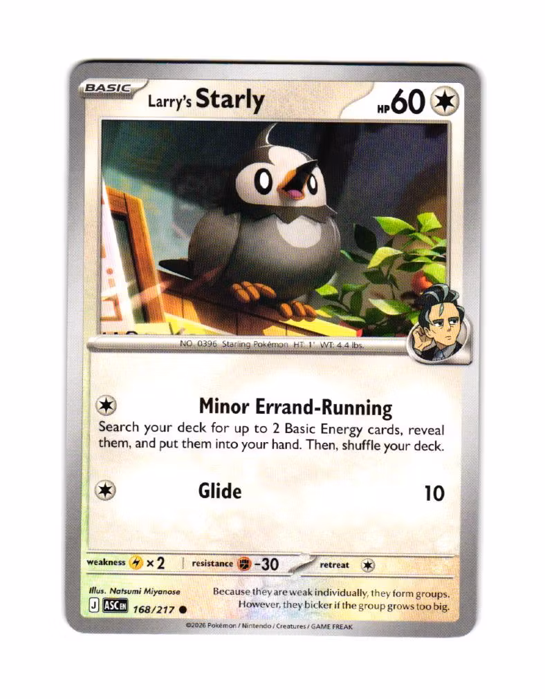 Larrys Starly Common 168/217 Ascended Heroes Pokemon