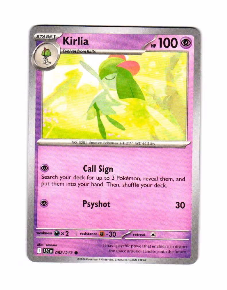 Kirlia Common 088/217 Ascended Heroes Pokemon