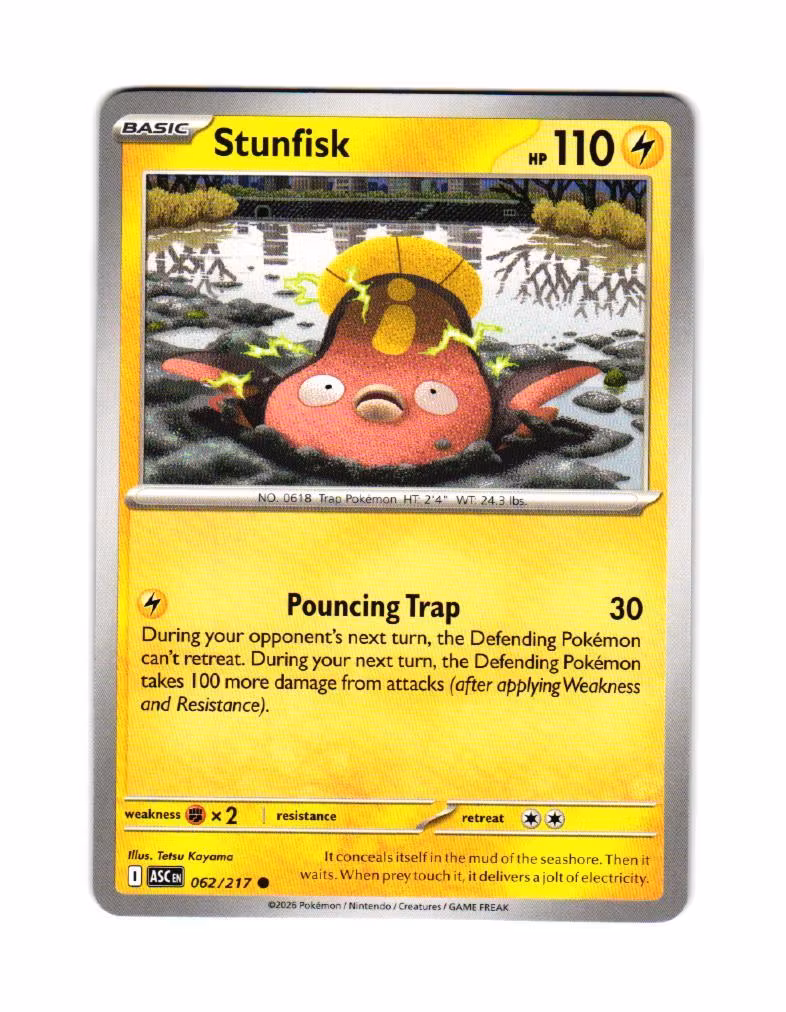 Stunfisk Common 062/217 Ascended Heroes Pokemon