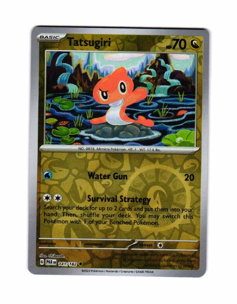 Tatsugiri Reverse Holo Uncmmon 141/182 Paradox Rift Pokemon