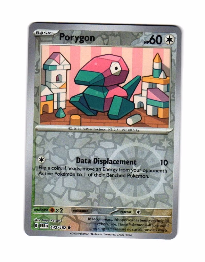 Porygon Reverse Holo Common 142/182 Paradox Rift Pokemon