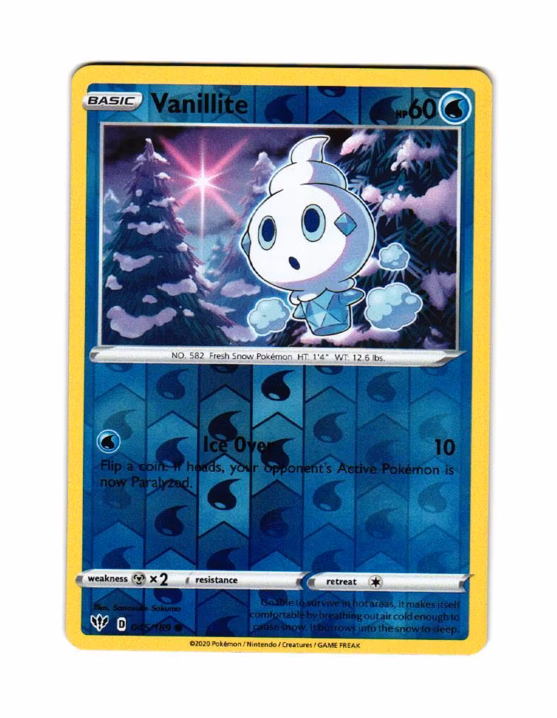 Vanillite Reverse Holo Common 045/189 Darkness Ablaze Pokemon