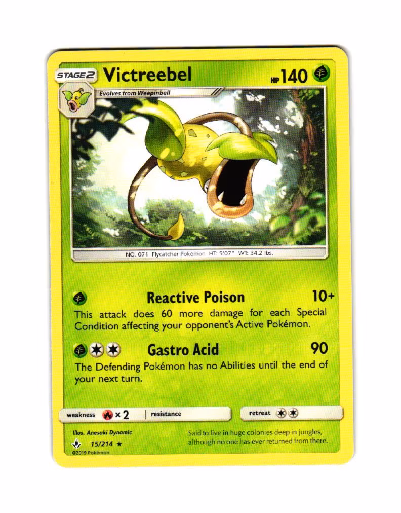 Victreebel Rare 15/214 Unbroken Bonds Pokemon