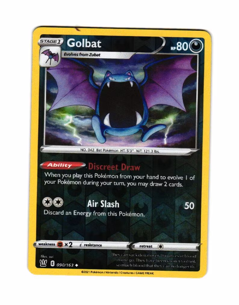 Golbat Reverse Holo Uncommon 090/163 Battle Styles Pokemon