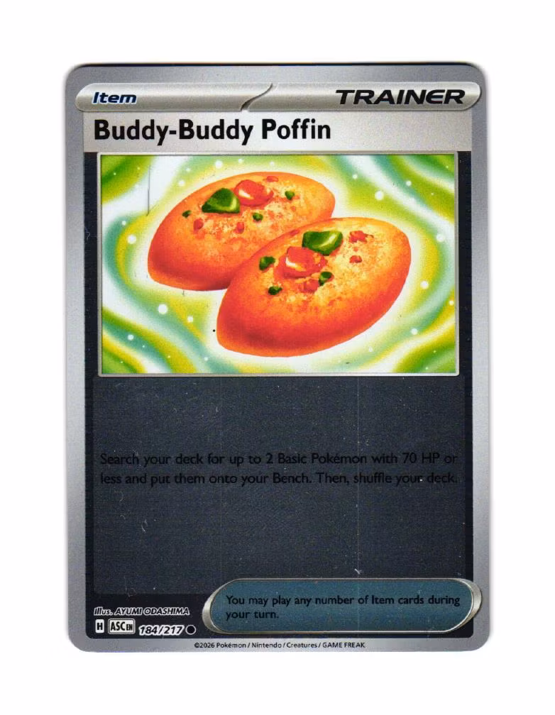 Buddu-Buddy Poffin Reverse Holo Common 184/217 Ascended Heroes Pokemon