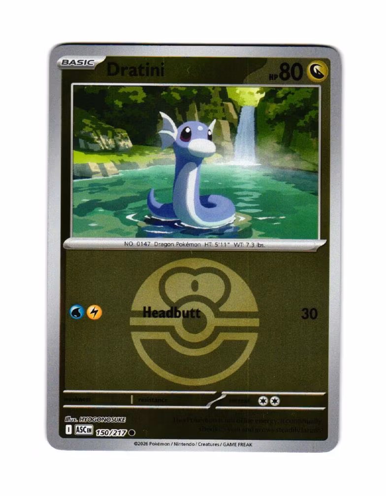 Dratini Reverse Holo Common LoveBall 150/217 Ascended Heroes Pokemon