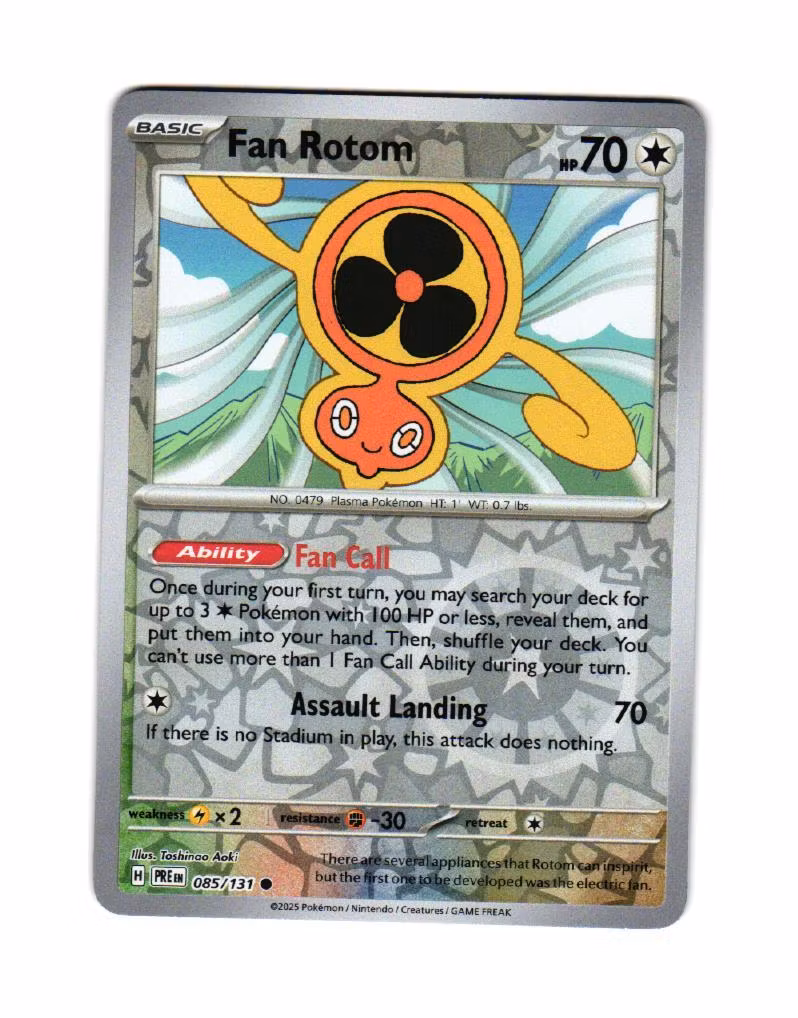 Fan Rotom Reverse Holo Common 085/131 Prismatic Evolutions Pokemon