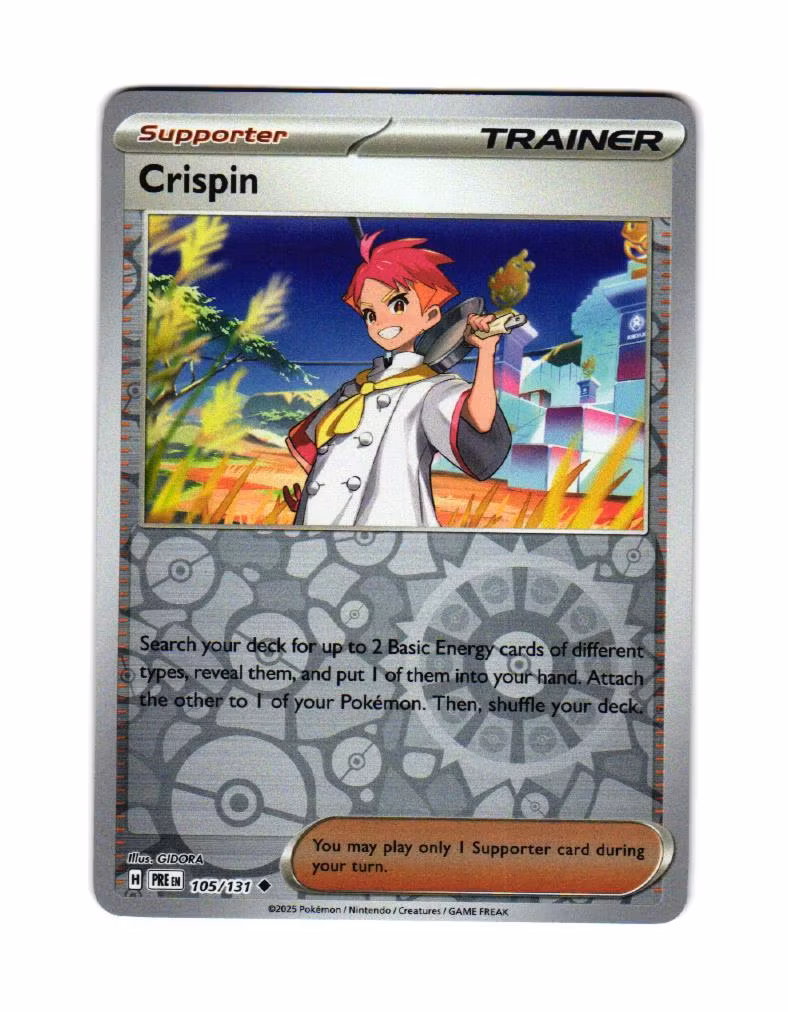 Crispin Reverse Holo Uncommon 105/133 Prismatic Evolutions Pokemon