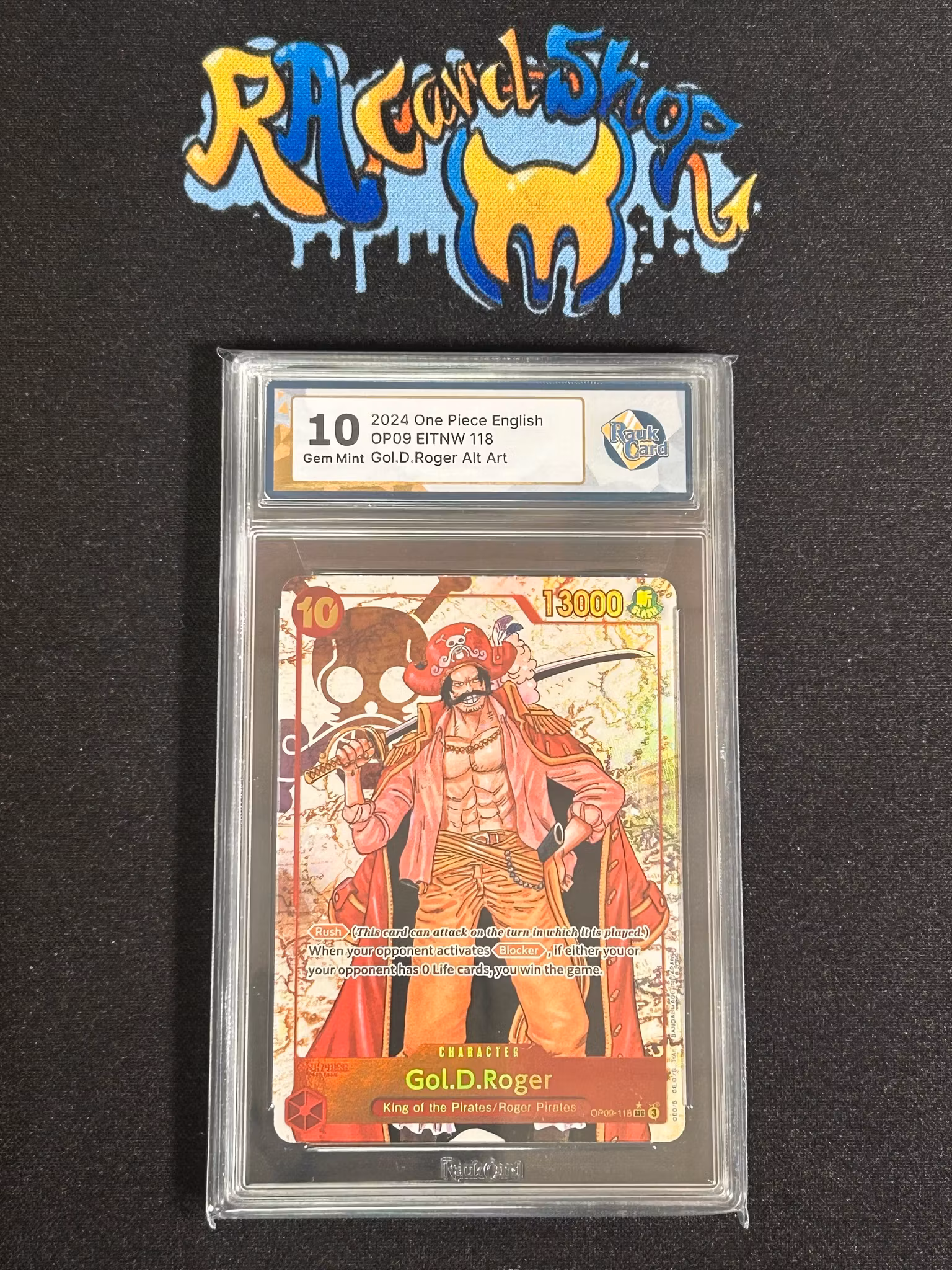 Gol.D.Roger Alt Art 118 Op09 Graded Card 10 Rauk Card