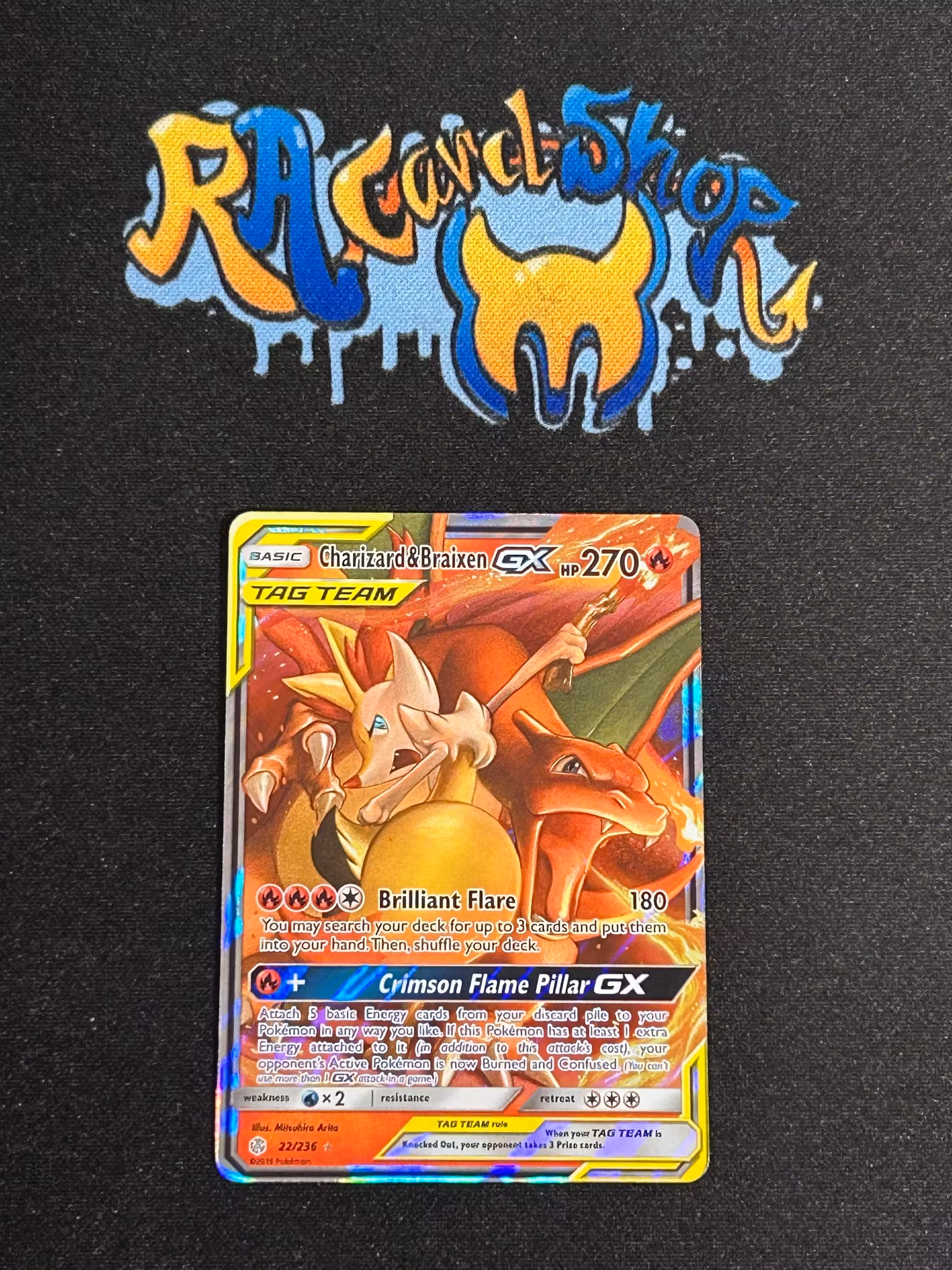 Charizard & Braixen Ultra Rare 22/236 Cosmic Eclipse Pokemon