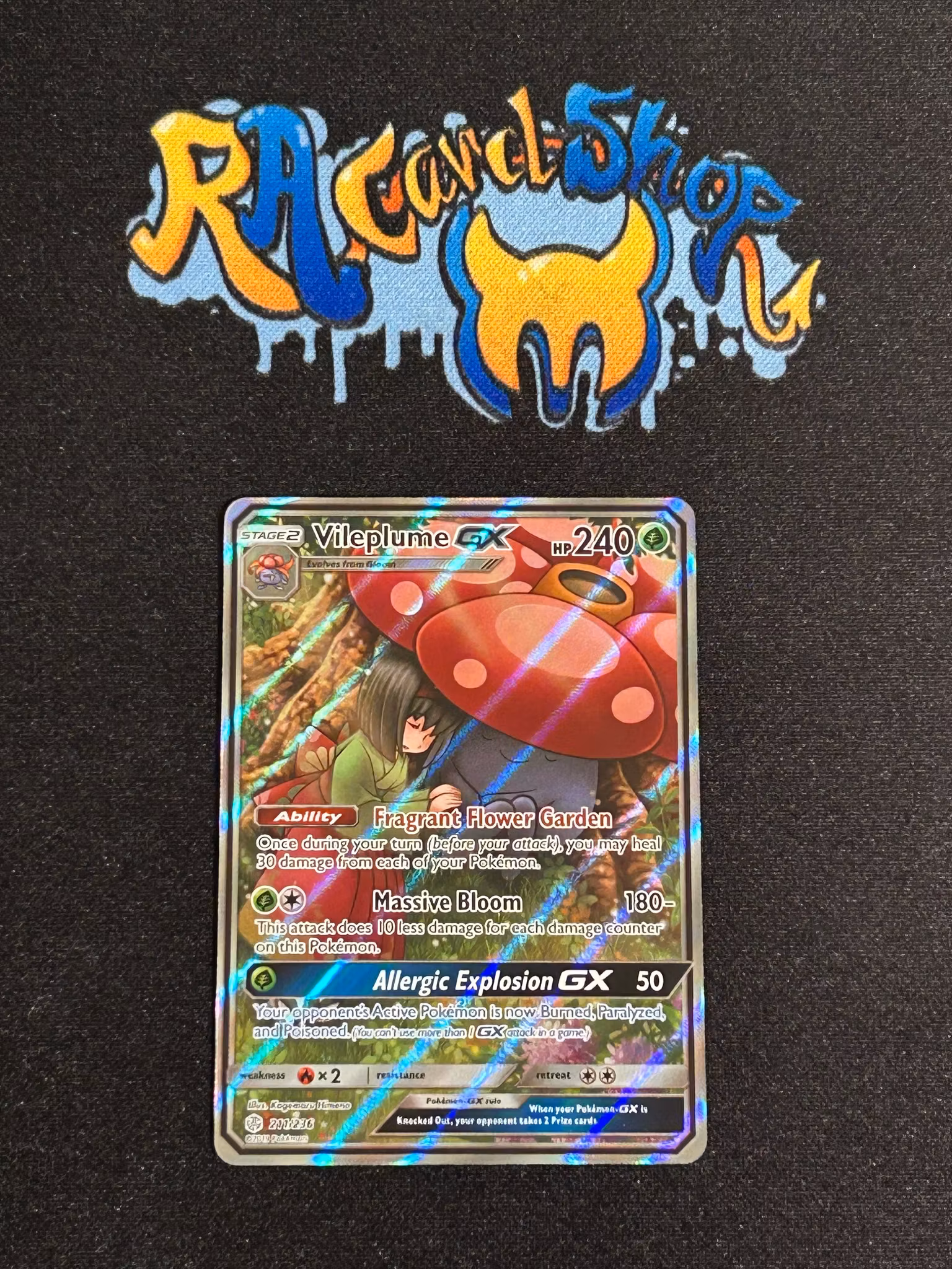 Vileplume GX Special Illustration Rare 211/236 Cosmic Eclipse Pokemon
