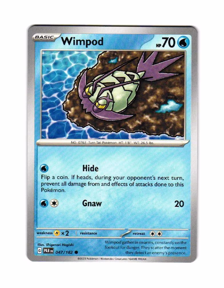Wimpod Common 047/182 Paradox Rift Pokemon