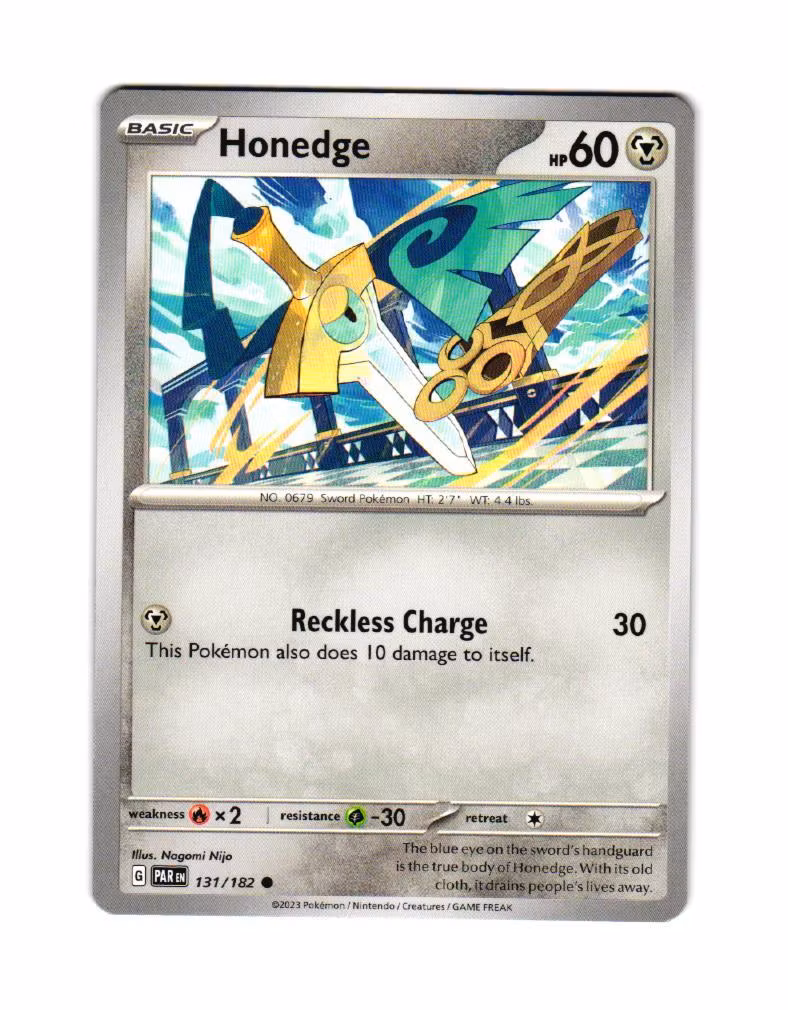 Honedge Common 131/182 Paradox Rift Pokemon