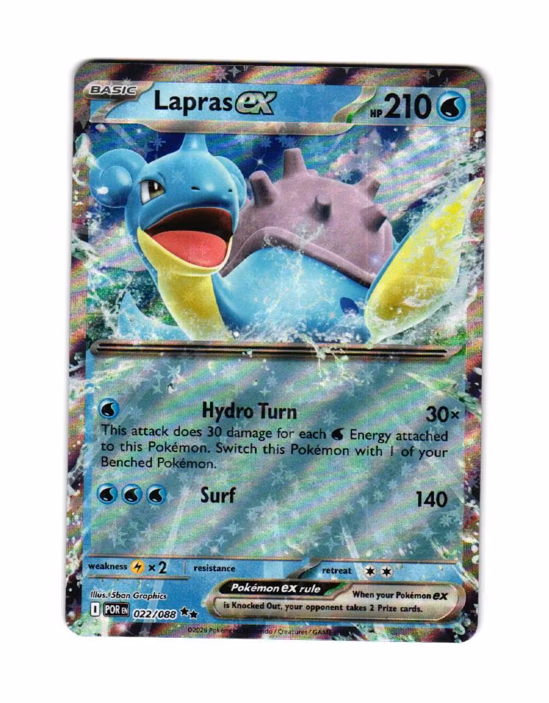Lapras ex Ultra Rare 022/088 Perfect Order Pokemon