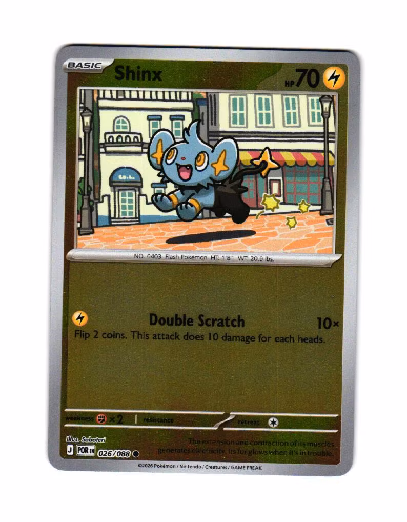 Shinx Reverse Holo Common 026/088 Perfect Order Pokemon