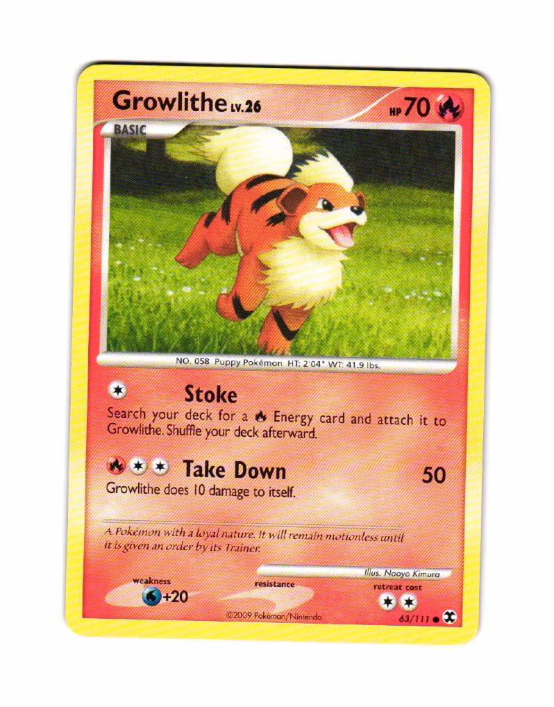 Growlithe Common 63/111 Rising Rivals Pokemon
