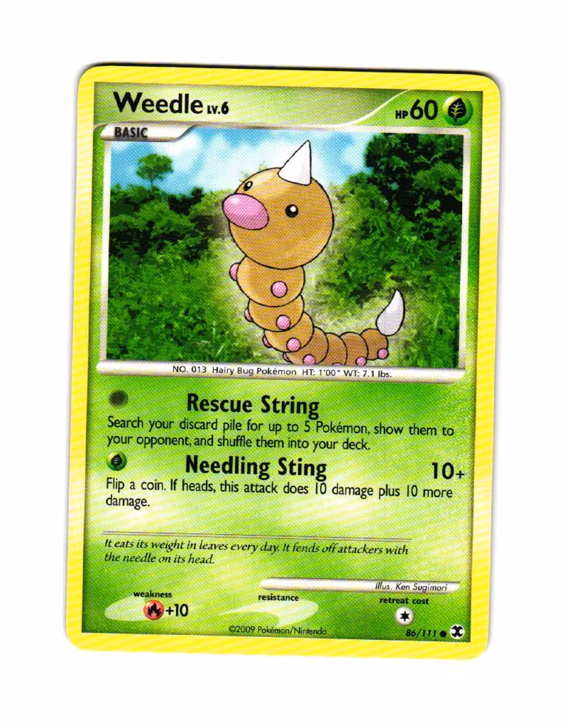 Weedle Common 86/111 Rising Rivals Pokemon
