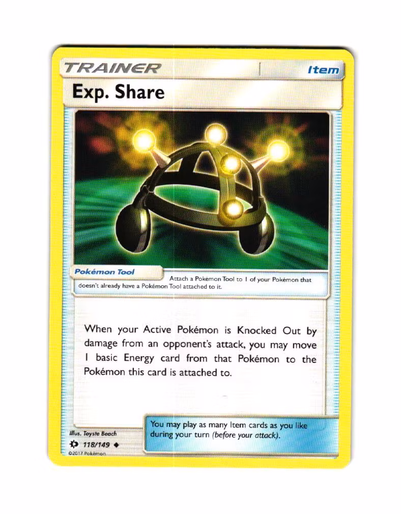 Exp Share Uncommon 118/149 Sun & Moon Pokemon