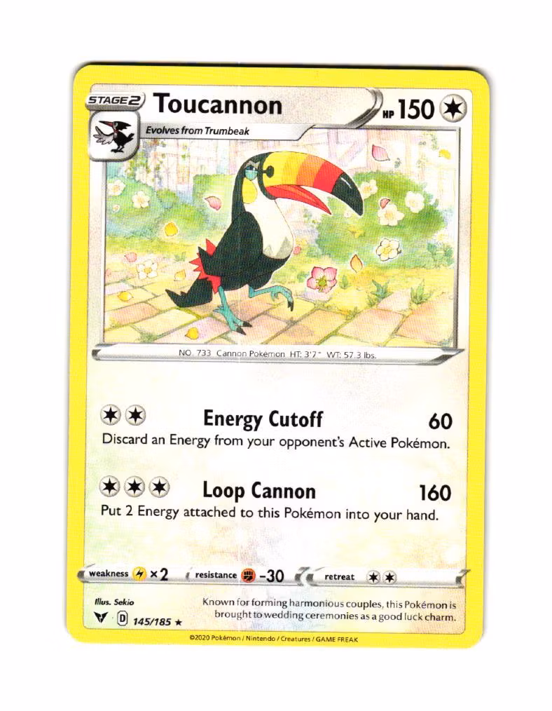 Toucannon Rare 145/185 Vivid Voltage Pokemon