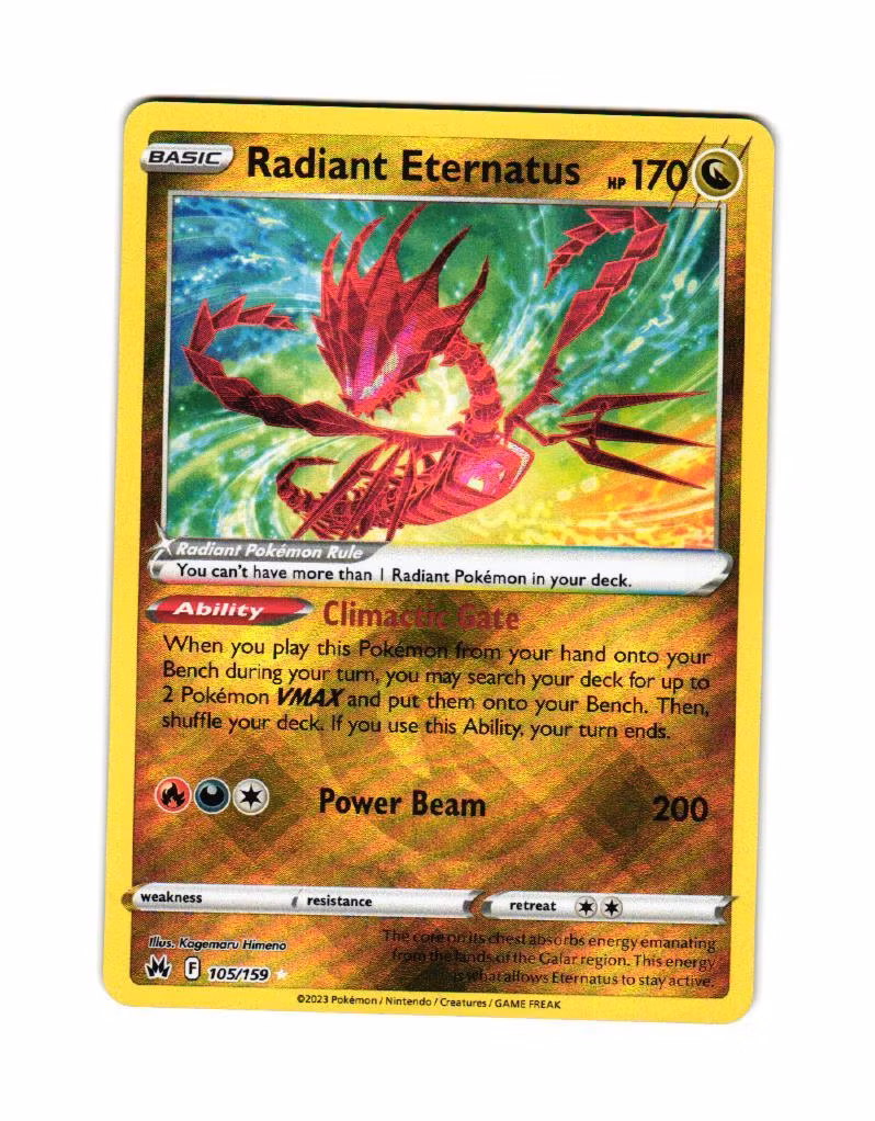 Radiant Eternatus Ultra Rare 105/159 Crown Zenith Pokemon