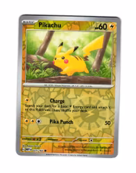 Pikachu Reverse Holo Common 025/165 Pokemon 151