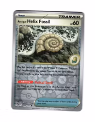 Antique Helix Fossil Reverse Holo Common 153/165 Pokemon 151