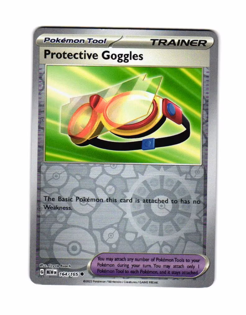 Protective Googles Reverse Holo Uncommon 164/165 Pokemon 151