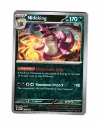 Nidoking Reverse Holo Rare 034/165 Pokemon 151