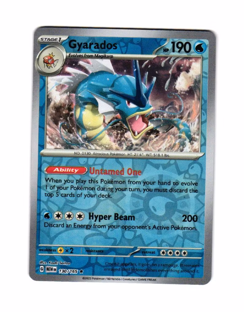 Gyarados Reverse Holo Rare 130/165 Pokemon 151