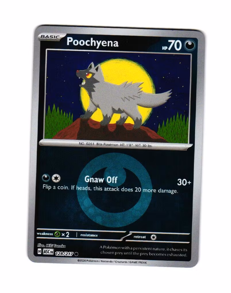 Poochyena Reverse Holo Common 128/217 Ascended Heroes Pokemon
