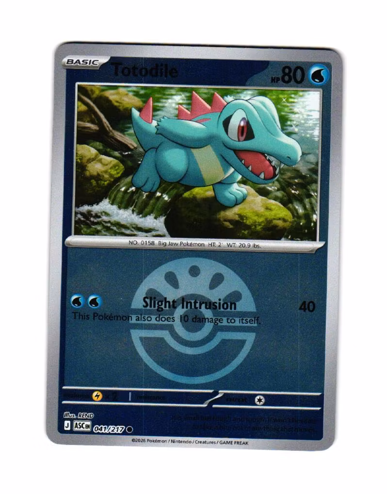 Totodile Friend Ball Reverse Holo Common 041/217 Ascended Heroes Pokemon