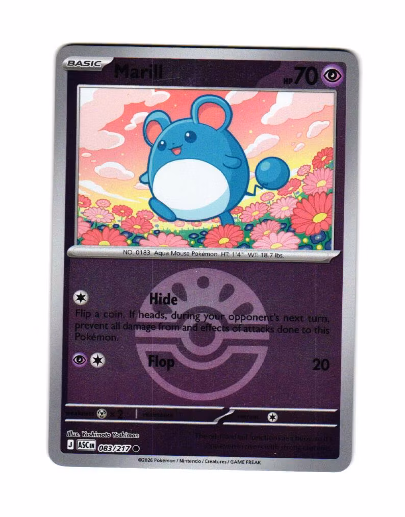 Marill Friend Ball Reverse Holo Common 083/217 Ascended Heroes Pokemon