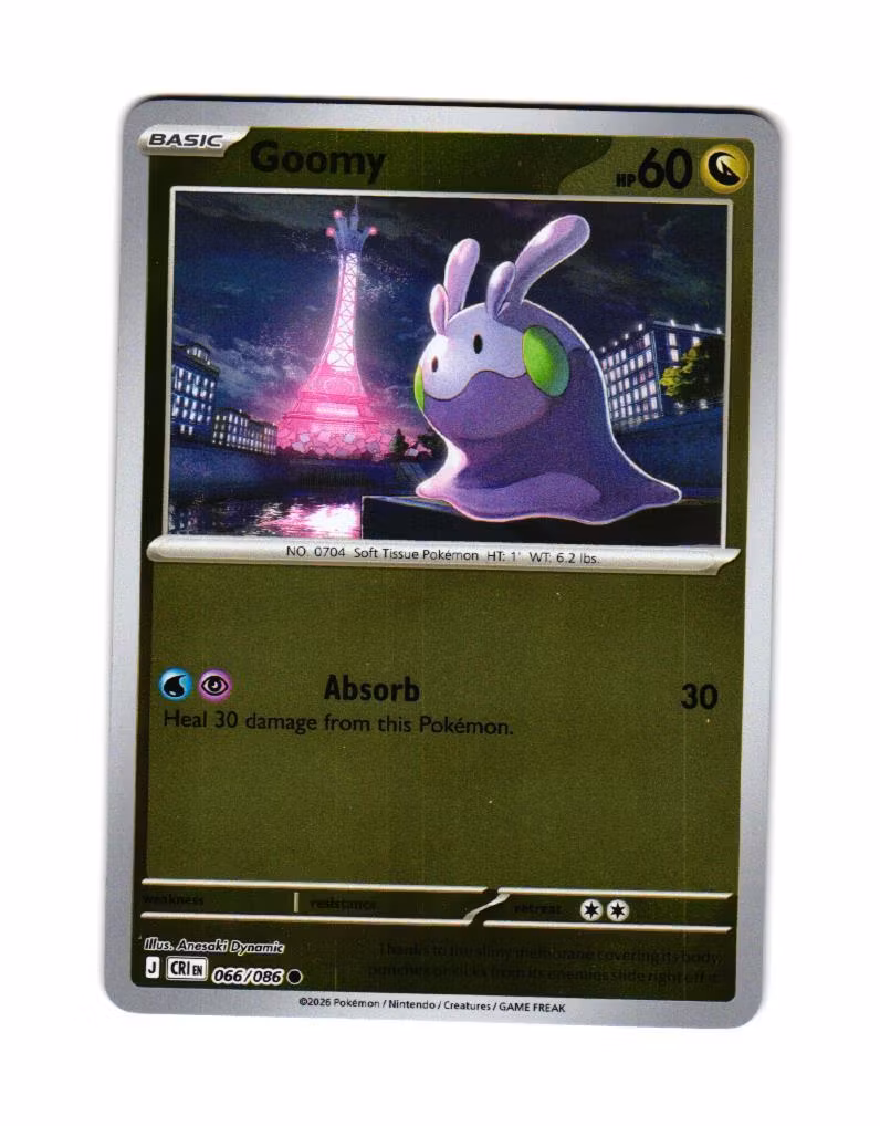 Goomy Reverse Holo Common 066/086 Chaos Rising Pokemon