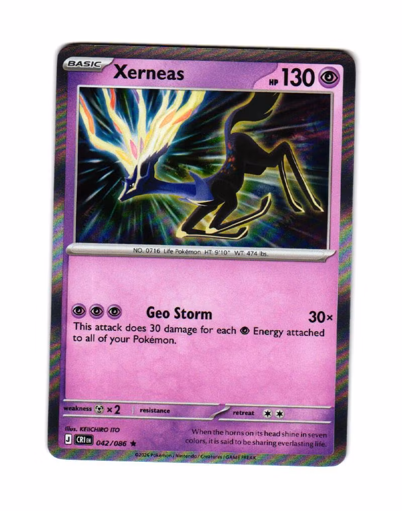 Xerneas Holo Rare 042/086 Chaos Rising Pokemon