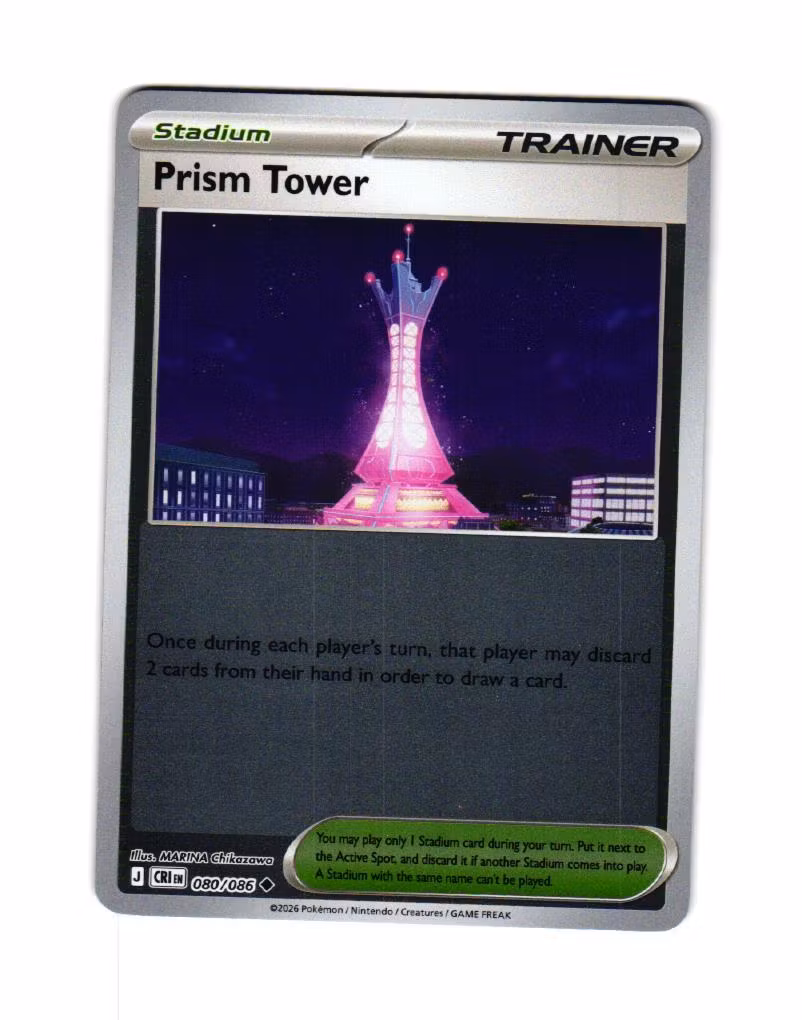 Prism Tower Reverse Holo Uncommon 080/086 Chaos Rising Pokemon