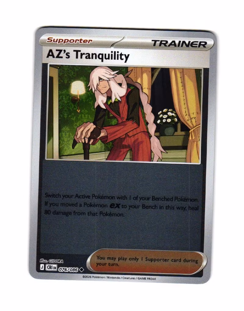 AZs Tranquility Reverse Holo Uncommon 076/086 Chaos Rising Pokemon