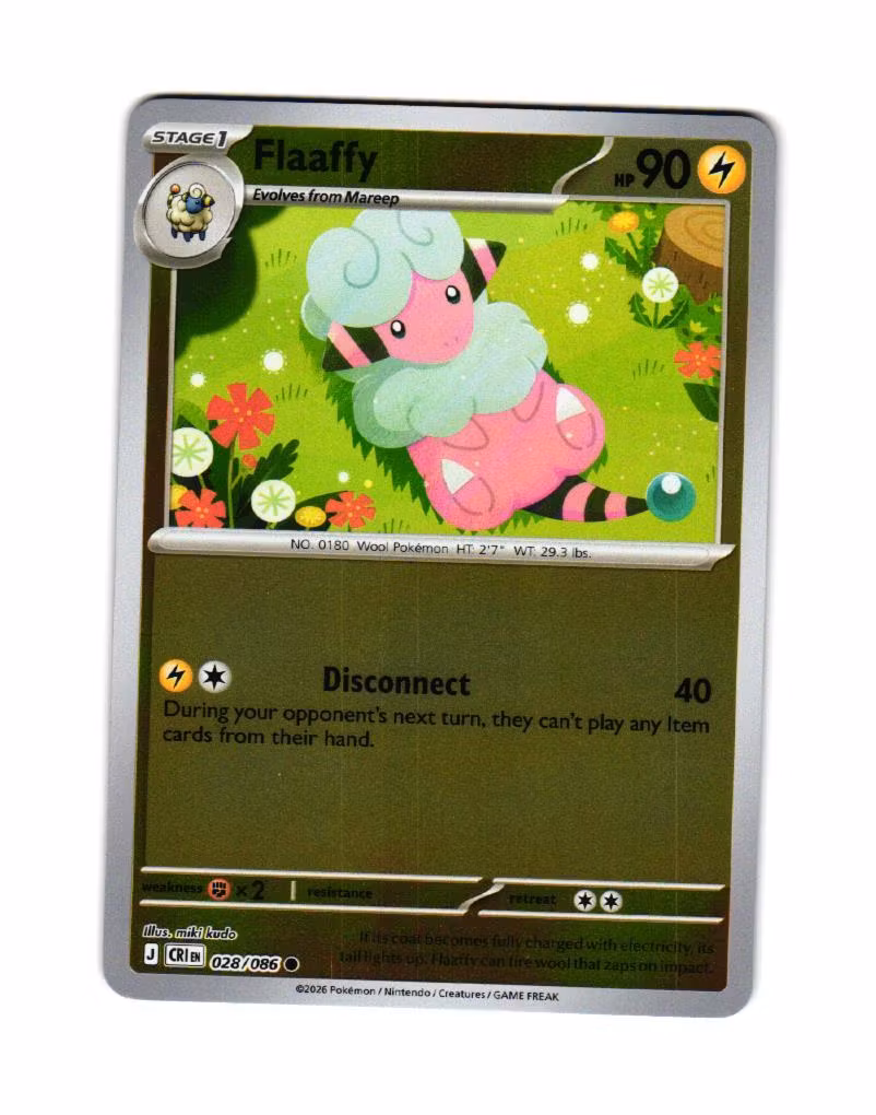 Flaffy Reverse Holo Common 028/086 Chaos Rising Pokemon