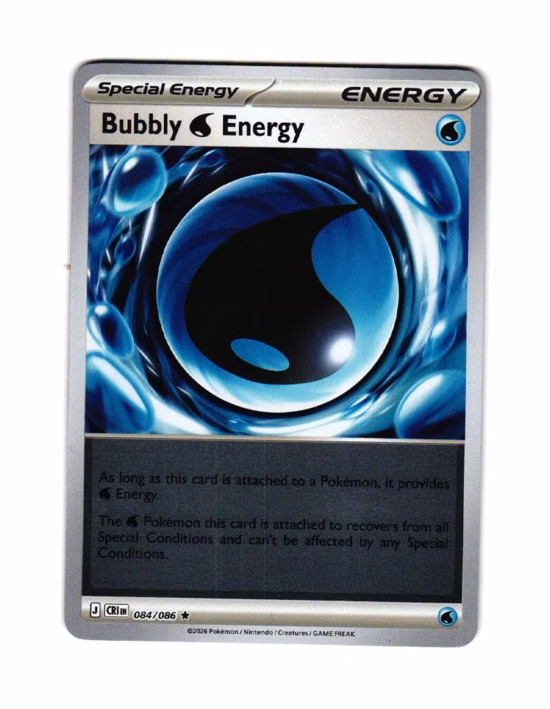 Blubby Water Energy Reverse Holo Rare 084/086 Chaos Rising Pokemon