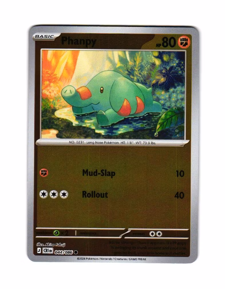 Phanpy Reverse Holo Common 044/086 Chaos Rising Pokemon