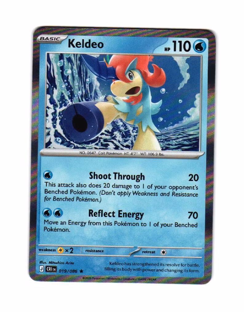 Keldeo Holo Rare 019/086 Chaos Rising Pokemon
