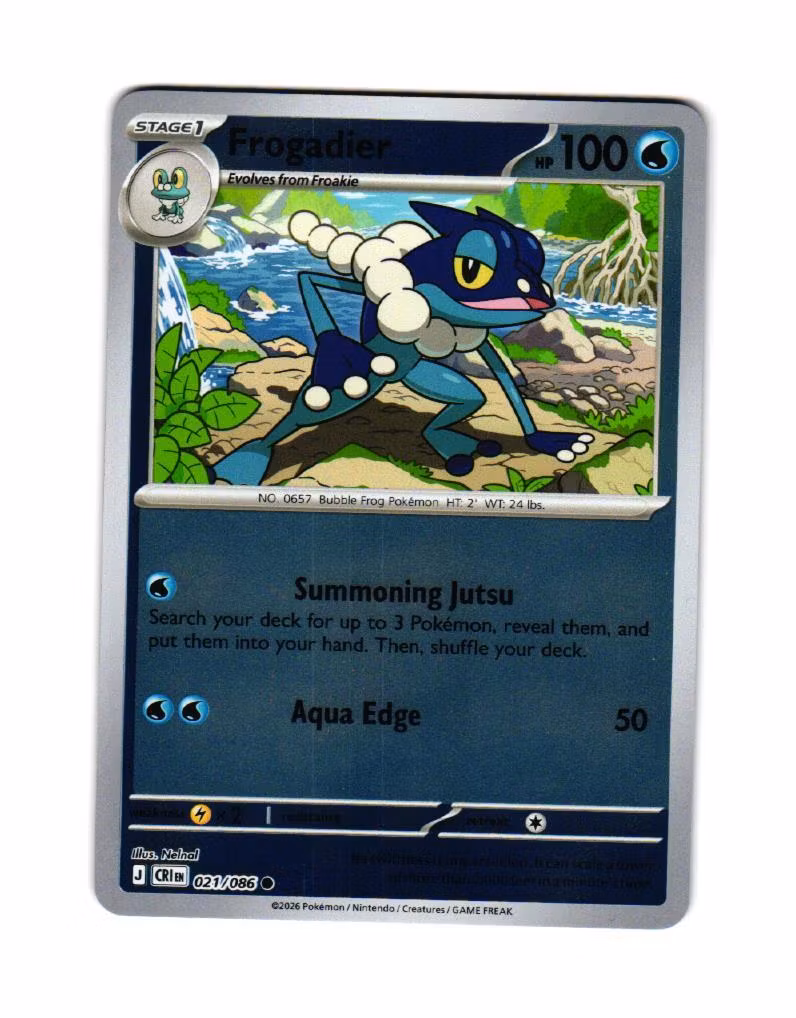 Frogadier Reverse Holo Common 021/086 Chaos Rising Pokemon