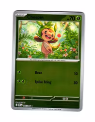 Chespin Reverse Holo Common 005/086 Chaos Rising Pokemon