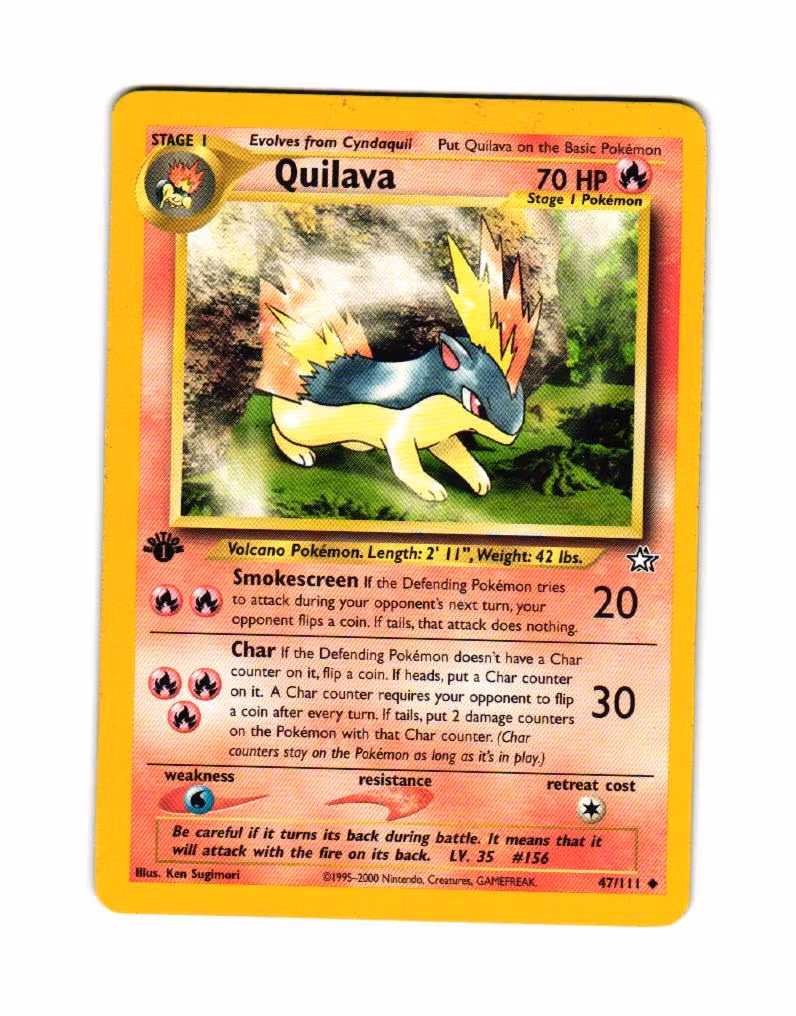 Quilava 1st Edition Uncommon 47/111 Neo Genesis Pokemon