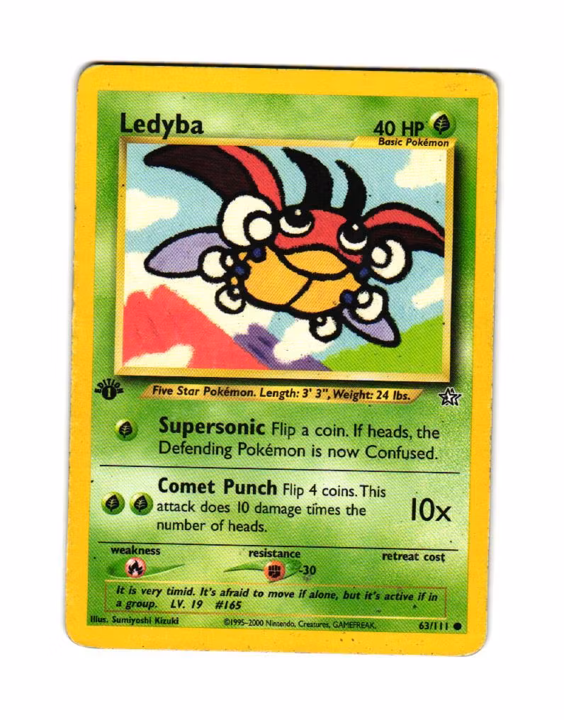 Ledyba 1st Edition Common 63/111 Neo Genesis Pokemon