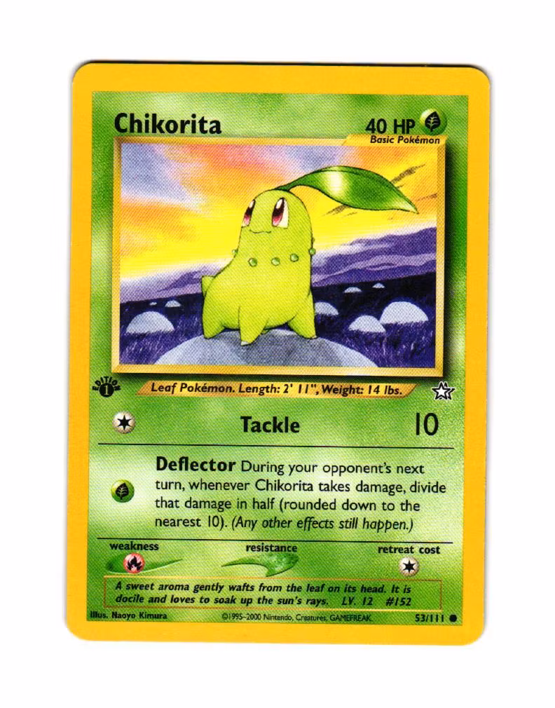 Chikorita 1st Edition Common 53/111 Neo Genesis Pokemon