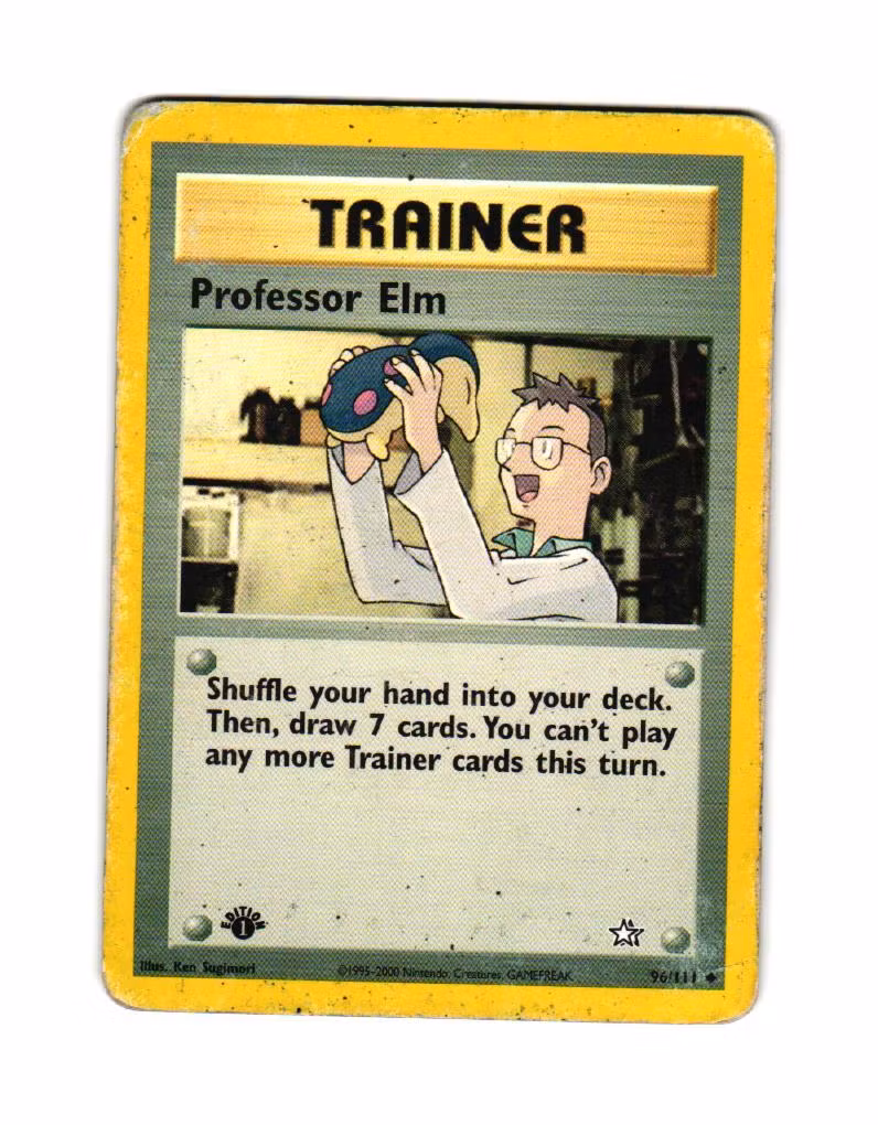 Professor Elm Uncommon 1st Edition 96/111 Neo Genesis Pokemon