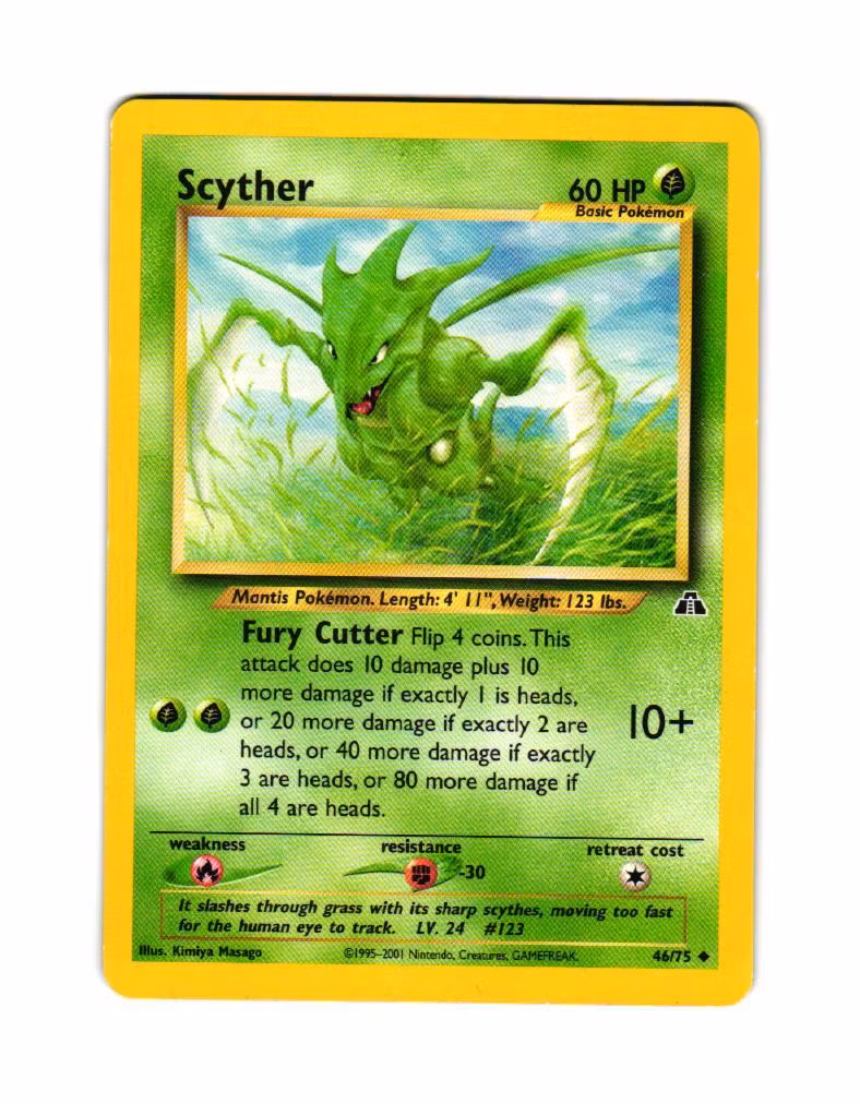 Scyther Uncommon 46/75 Neo Discovery Pokemon