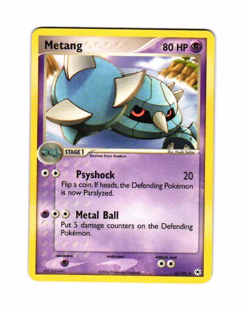 Metang Uncommon 43/101 EX Hidden Legends Pokemon
