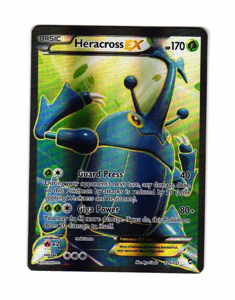 Heracross EX Ultra Rare 105/111 Furious Fists Pokemon